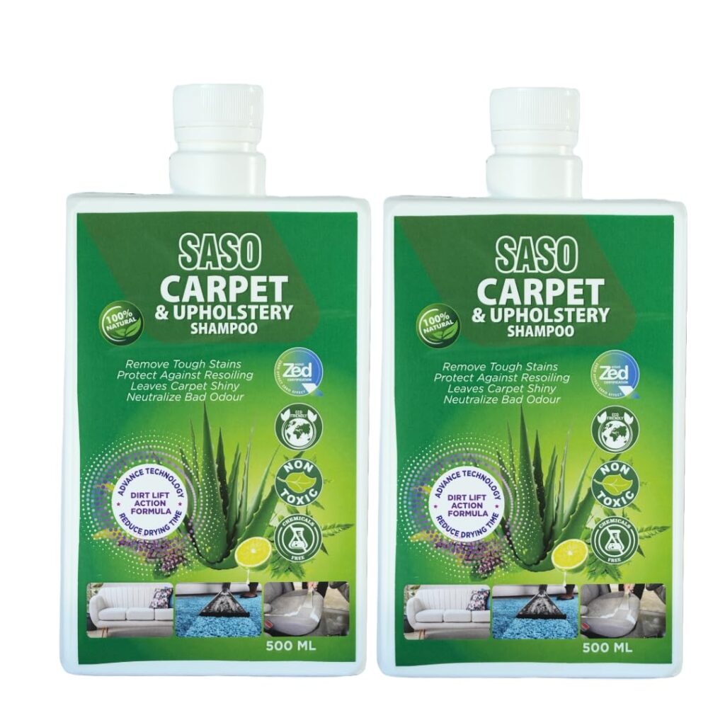 مواد تنظيف سجاد وكنب طبيعية وآمنة 100% غير سامة.